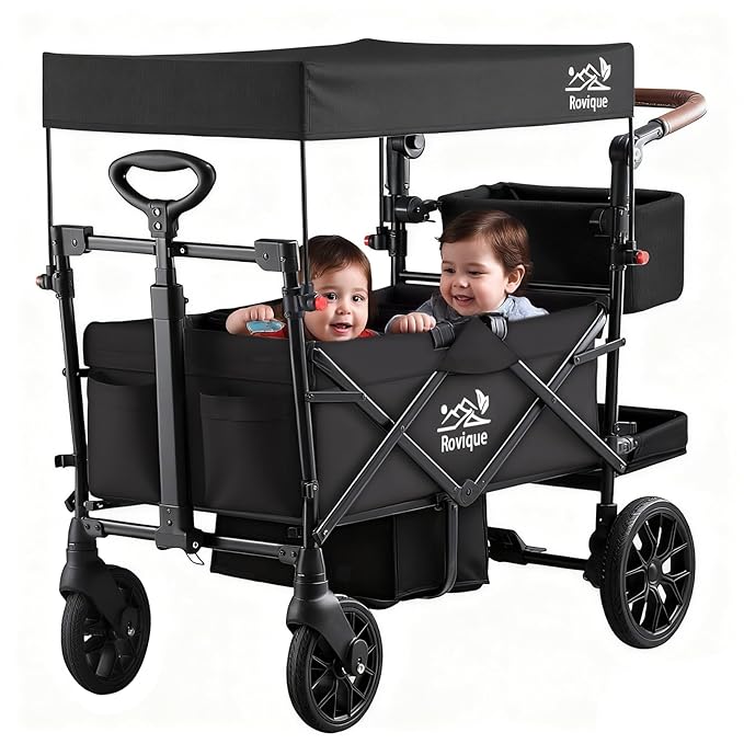 ROVIQUE All-Terrain Wagon Stroller for 2 Kids