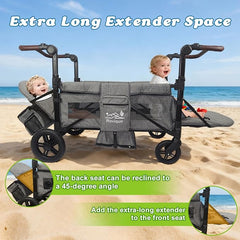 ROVIQUE Expandable Wagon Stroller for 4 Kids