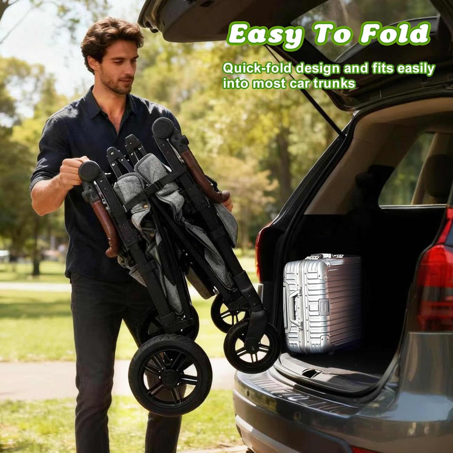 ROVIQUE Expandable Wagon Stroller for 4 Kids