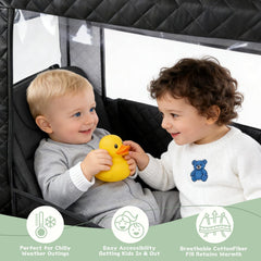 ROVIQUE Winter Cover | Waterproof Protection for Stroller Wagons