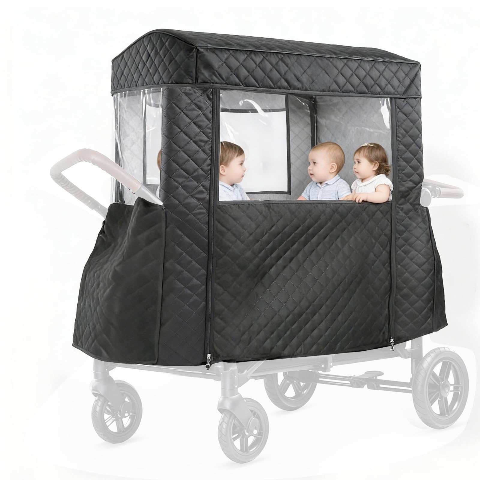 ROVIQUE Winter Cover | Waterproof Protection for Stroller Wagons