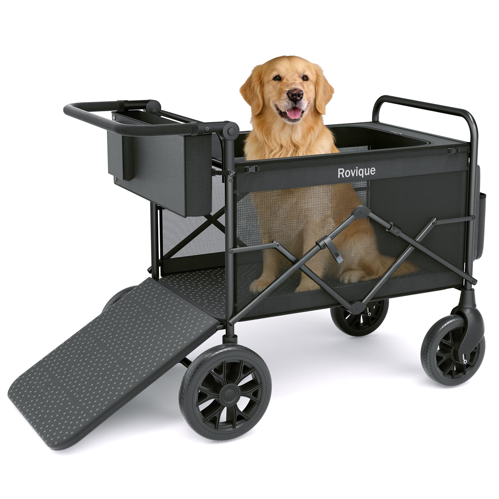 ROVIQUE Foldable Pet Wagon for Large Dogs