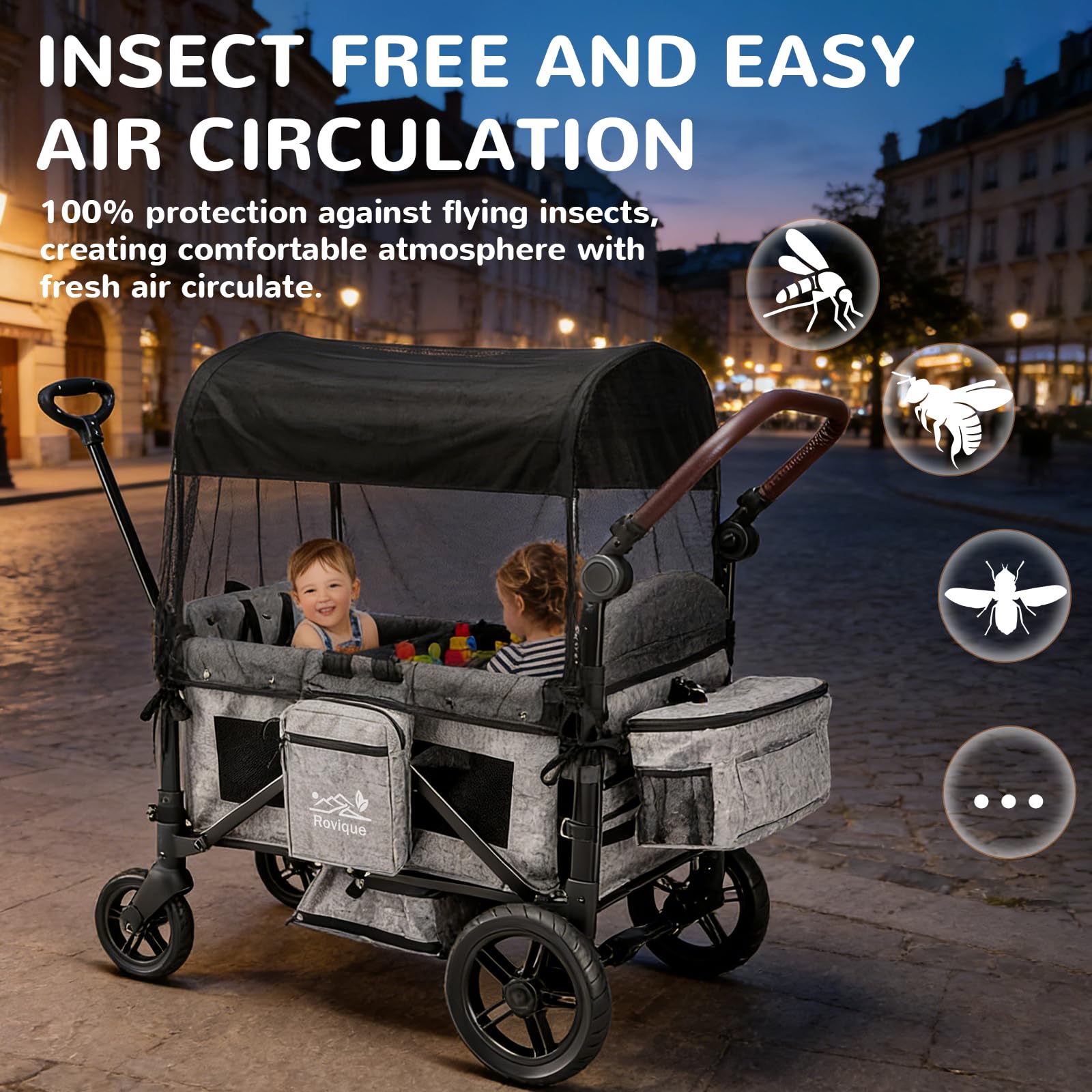 ROVIQUE Mosquito Net | Insect Protection for Stroller Wagons