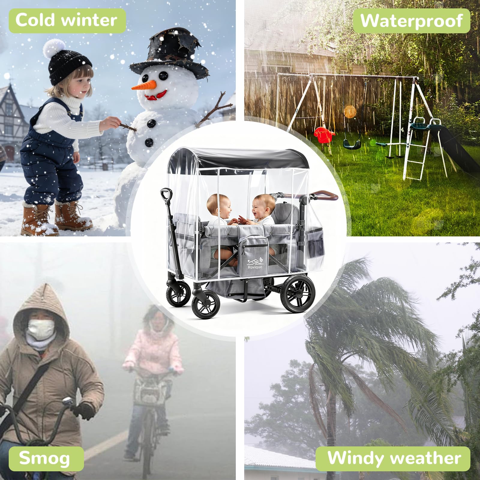 ROVIQUE Wagon Rain Cover | Waterproof Weather Protection