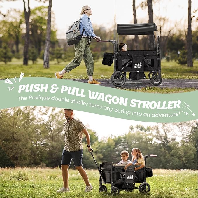 ROVIQUE Premium Wagon Stroller for 2 Kids