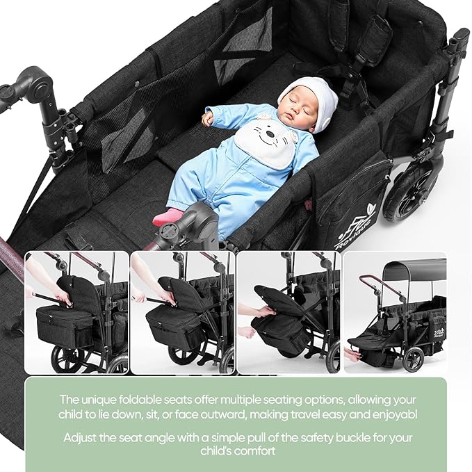 ROVIQUE Premium Wagon Stroller for 2 Kids