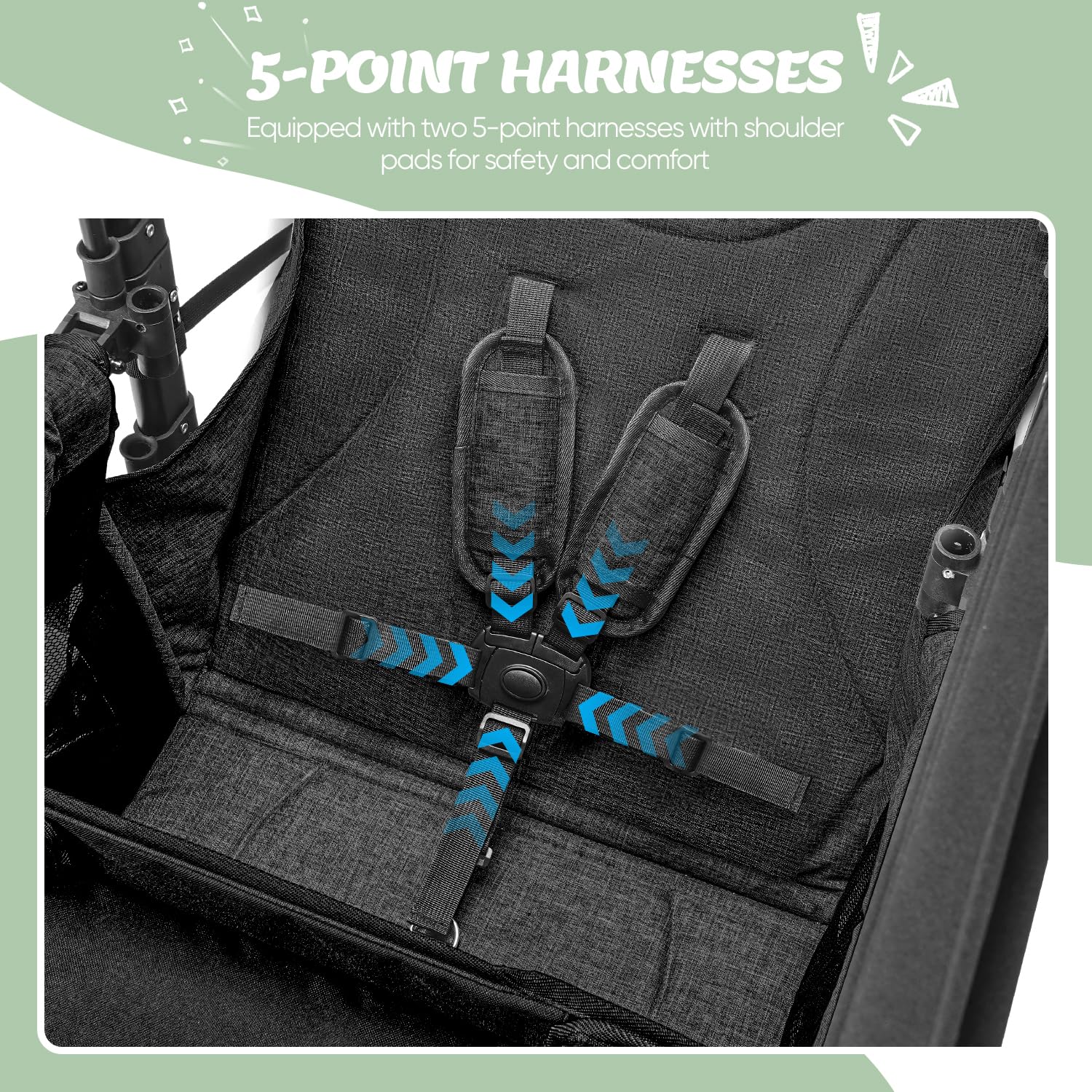 ROVIQUE Premium Wagon Stroller for 2 Kids