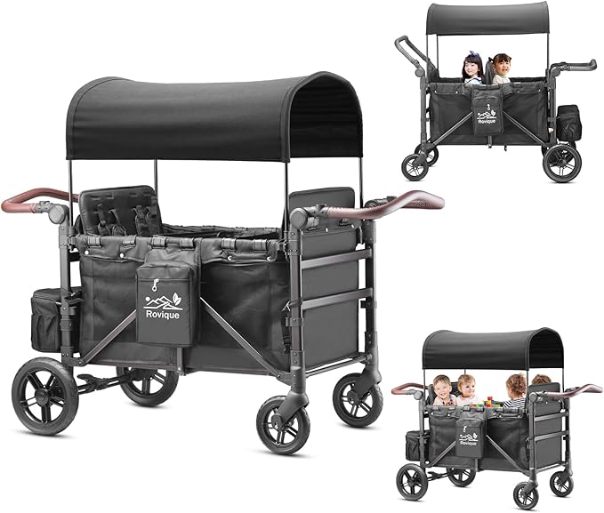 ROVIQUE Convertible Wagon Stroller for 4 Kids