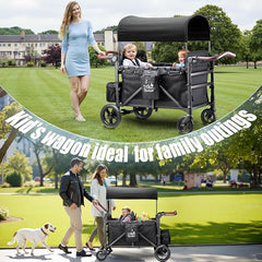ROVIQUE Convertible Wagon Stroller for 4 Kids