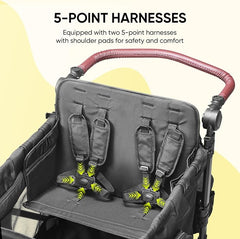 ROVIQUE Convertible Wagon Stroller for 4 Kids