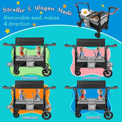 ROVIQUE Expandable Wagon Stroller for 2 Kids