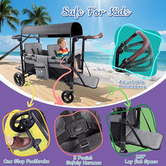 ROVIQUE Expandable Wagon Stroller for 2 Kids