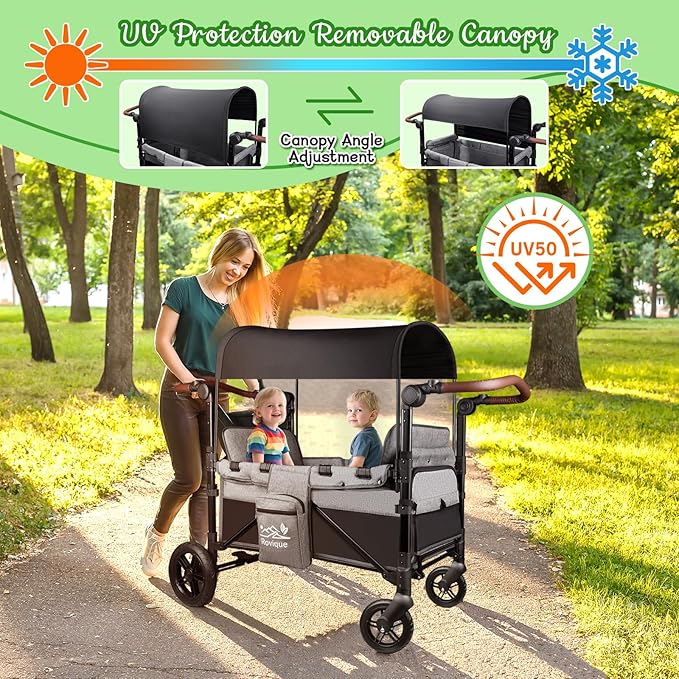 ROVIQUE Expandable Wagon Stroller for 2 Kids